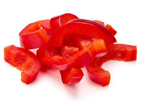 Frozen Red Bell Pepper Half Cut